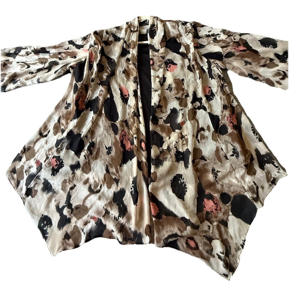 Signature by Larry Levine Black mocha‎ Rust Wrap & Attached Tank Top  No tags 2X